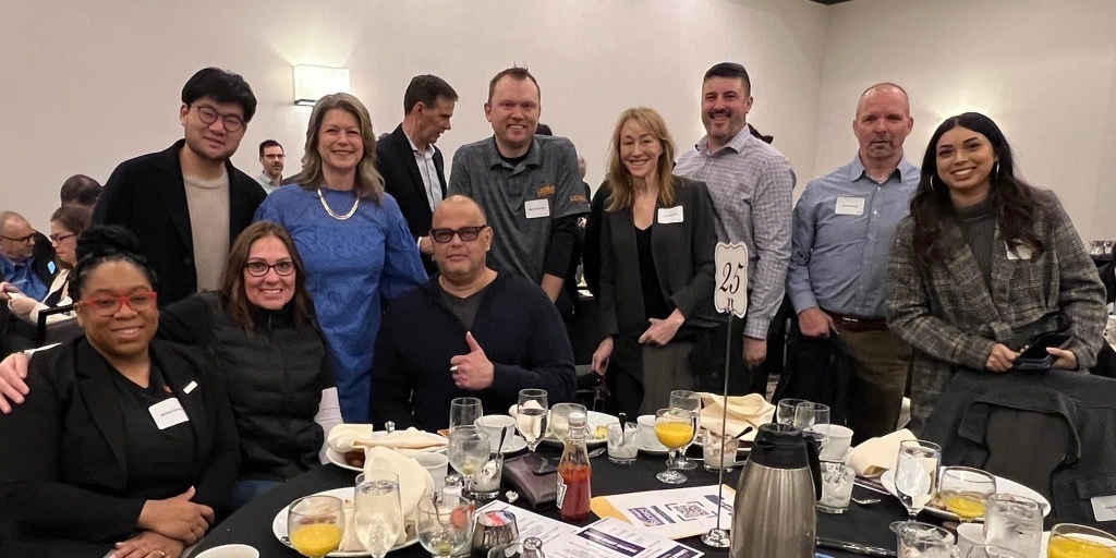 Angela's campaign kickoff breakfast group photo